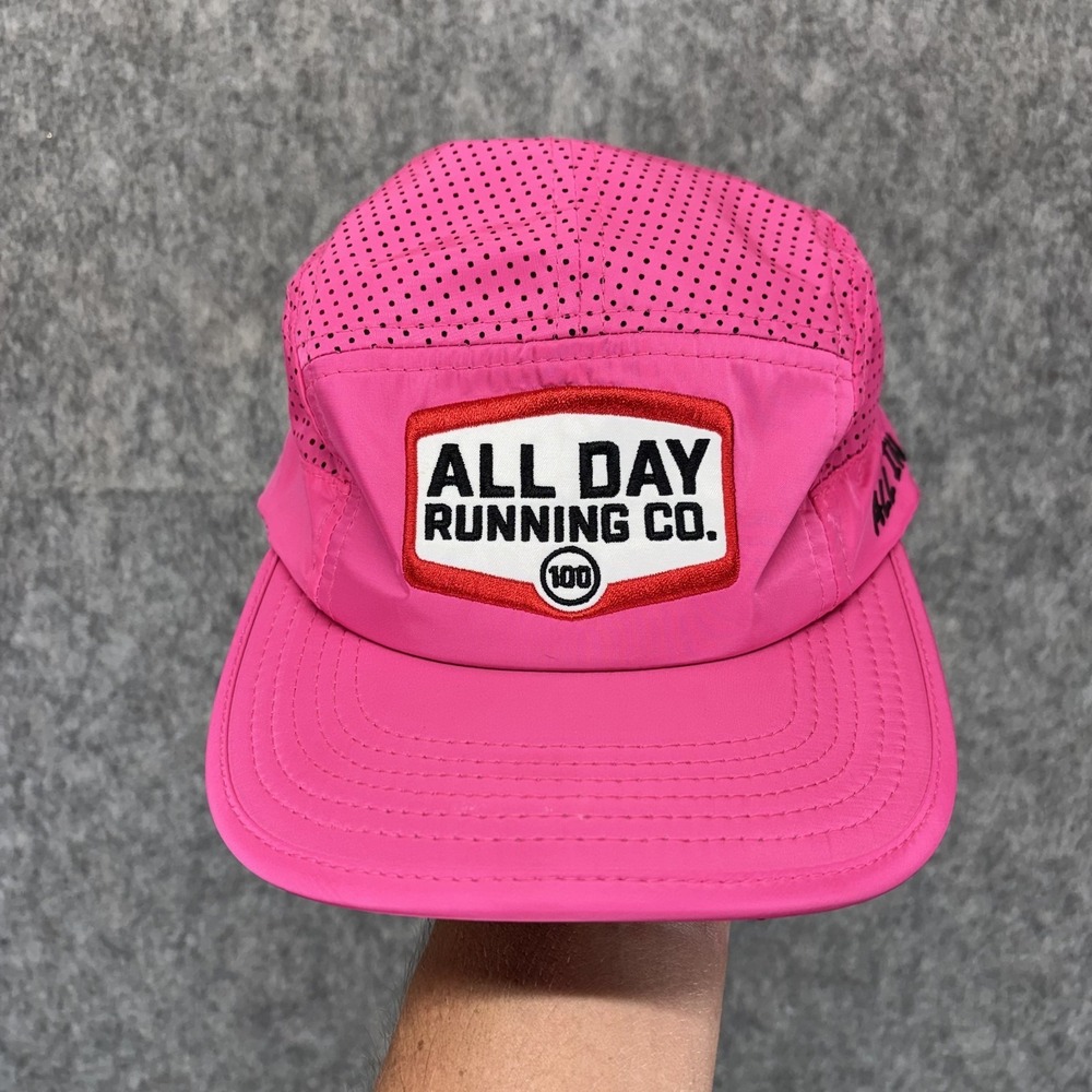All Day Running Co Hat Pink Small Mesh 5 Pannel All in All Day Adjustable